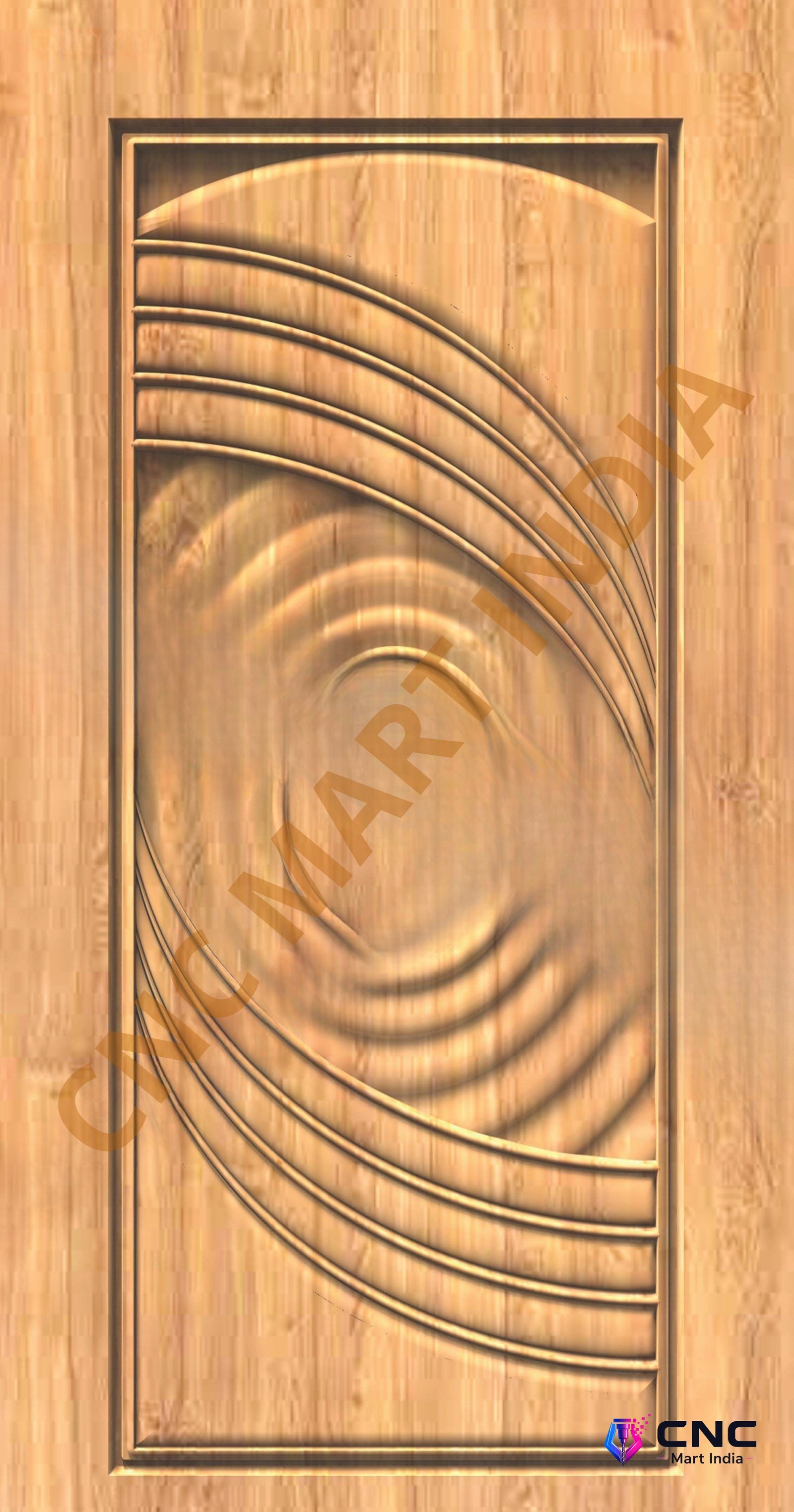 GSK EMBOSSING - EMD-29 Modern Ripple Wave Abstract Door 3D Model